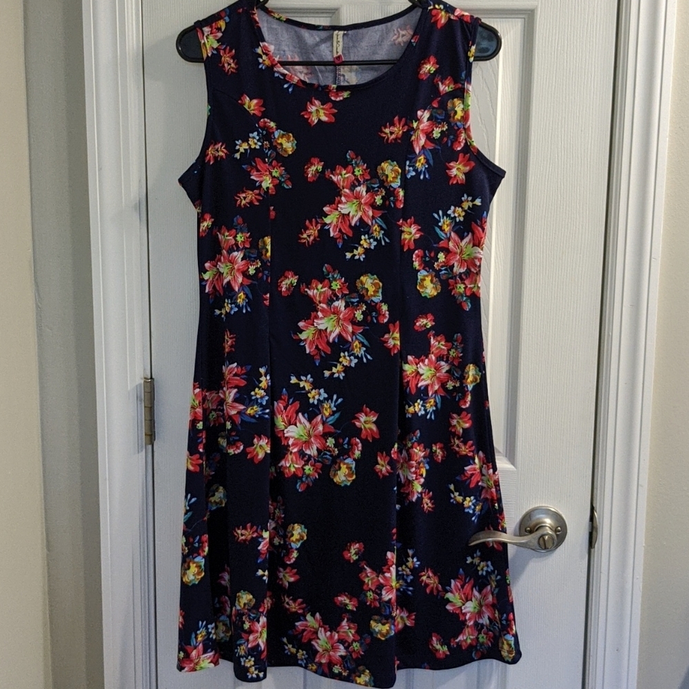 Floral Print Fit & Flare Dress